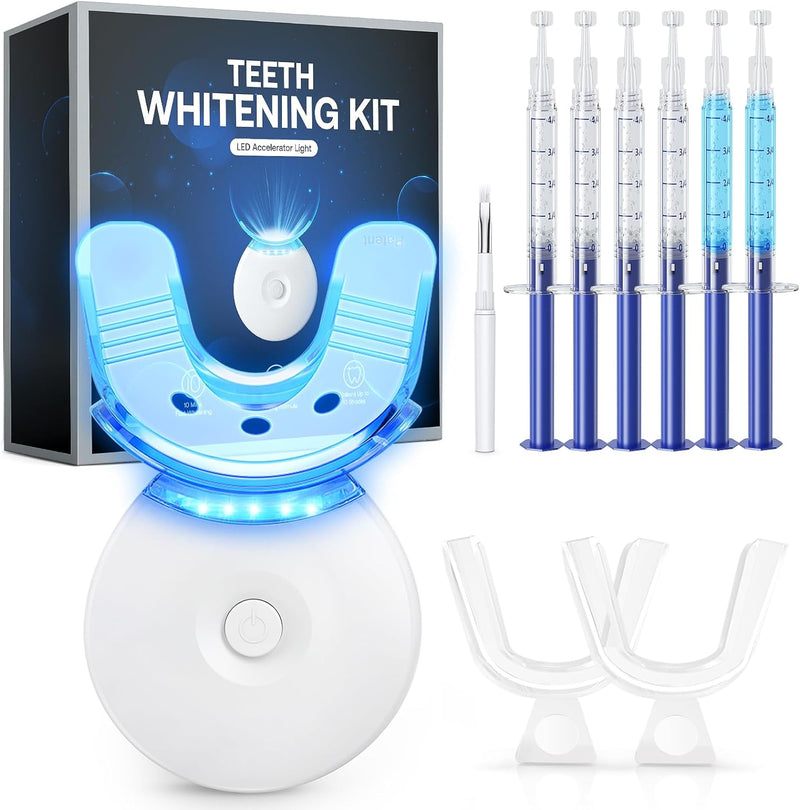 Fairywill Super Whitening Kit for Sensitive Teeth,10Mins Fast Whitening with LED Accelerator light, 4*3ml Whitening Gel and 2*3ml Anti-Sensitive Gel, Safe and Fast and Gentle Teeth Whitening