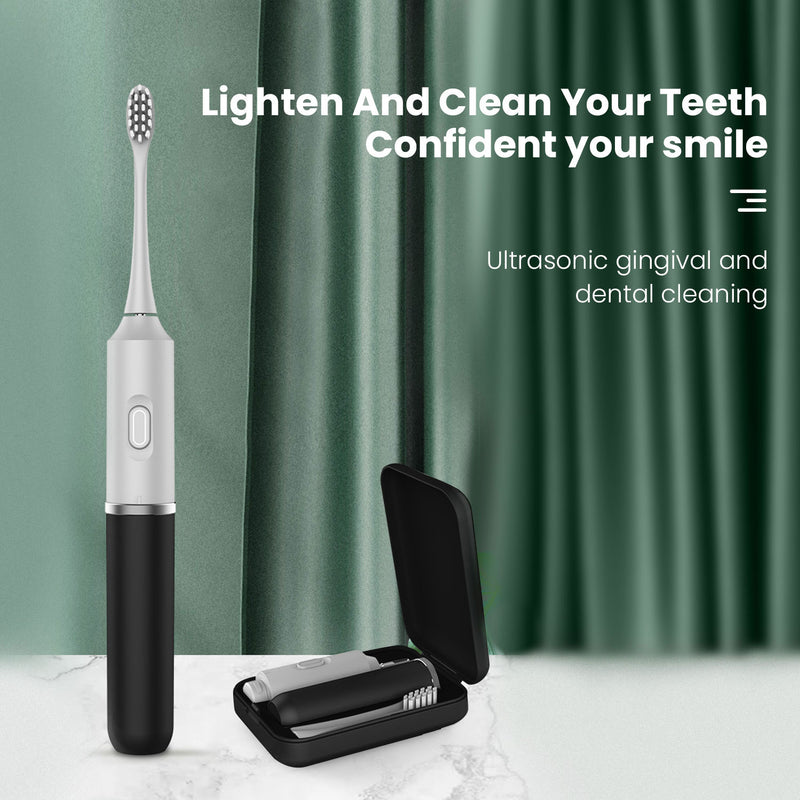 Fairywill Electric Toothbrush, Upgrade Split Combination Toothbrushes, Sonic Rechargeable Power Toothrush for Adults with 4 Brush Heads, 5 Modes and 2 Minutes Build in Smart Timer, Black & White