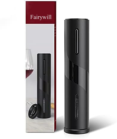 Fairywill Electric Wine Opener, Opening Bottles Fast, Easy Carry Black