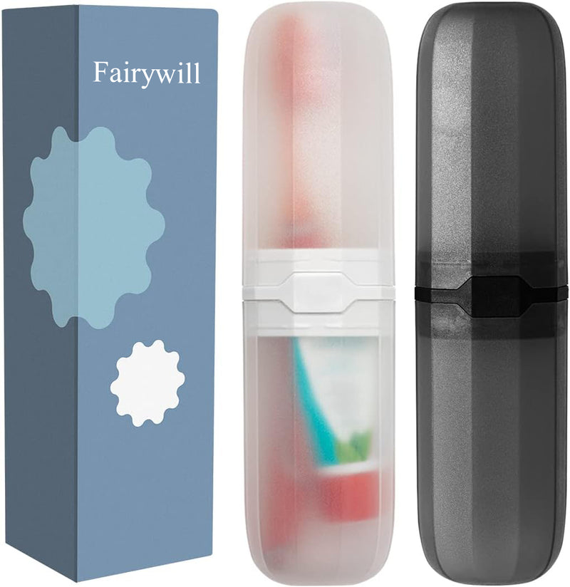 Fairywill Travel Toothbrush Case, Portable Toothbrush Travel Container for Camping School Business Trip Bathroom