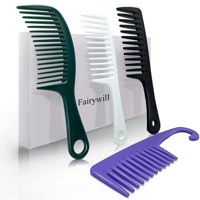 Fairywill 12 Pieces Hair Combs Set Pocket for Women and Men, Fine Dressing Comb,Plastic (Black)