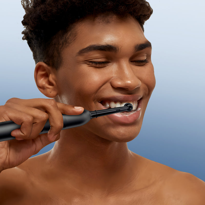 Fairywill Rotating Electric Toothbrush for Adults, Rechargeable Spin Ultrasonic Toothbrush with Plug-in Charging,4 Brush Heads, Black