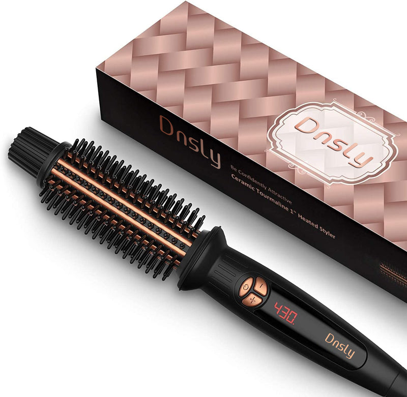 Dnsly Electric Hair Curling Irons, Heat Up Hot Brush for All Hair Types