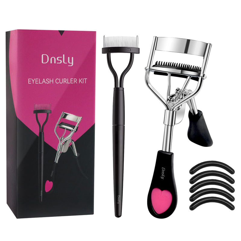 Dnsly Eyelash Curler, Precision Eyelash Curlers with Eyelash Comb, Professional for All Eye Shapes