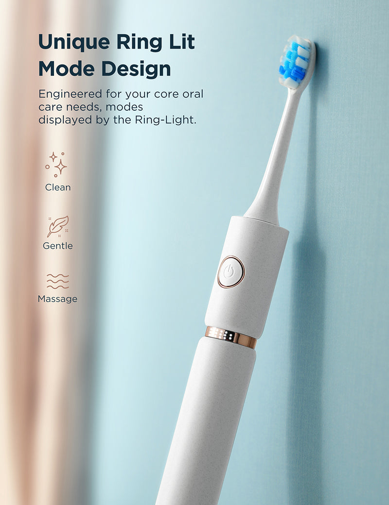P11 Ultrasonic Electric Toothbrush with 8 Brush Heads & Travel Case