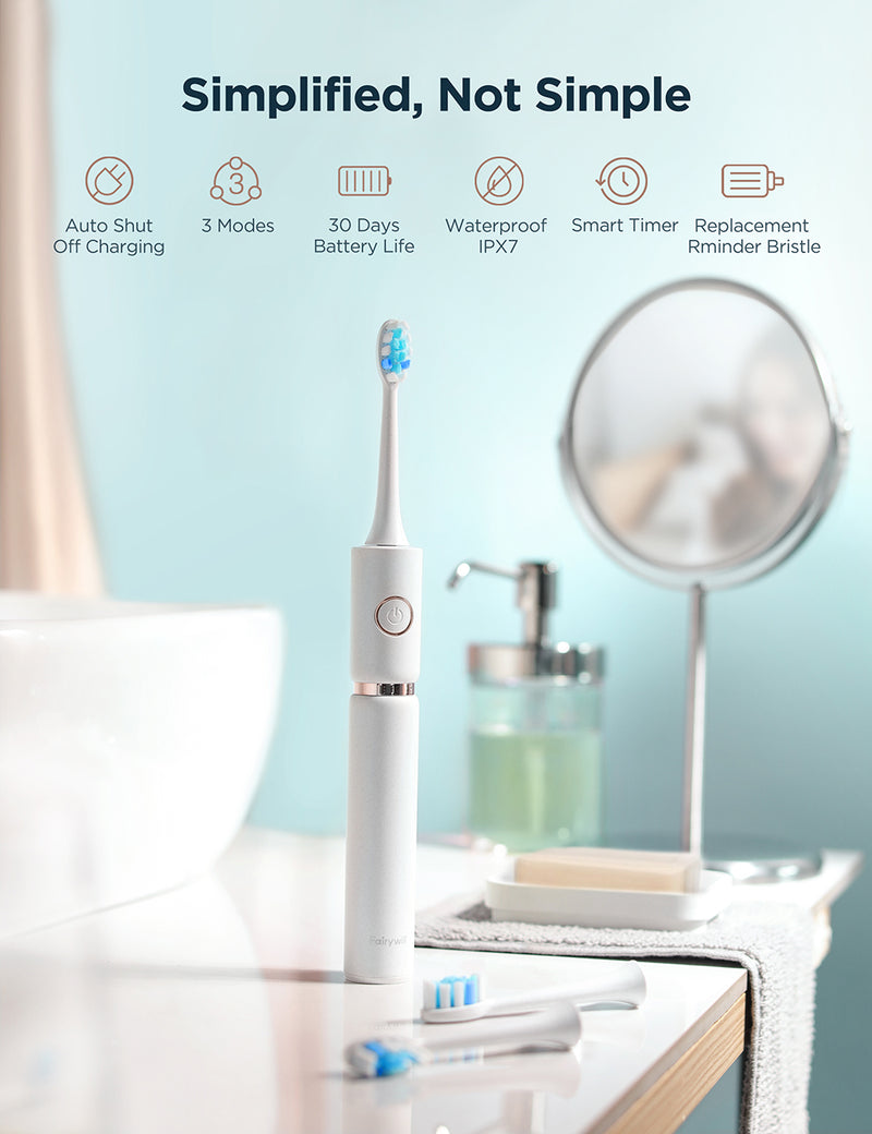 P11 Ultrasonic Electric Toothbrush with 8 Brush Heads & Travel Case