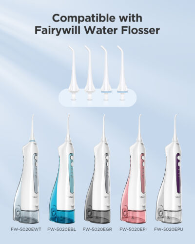 Water Flosser Tips 4PCs for Fairywill 5020E Water Flosser