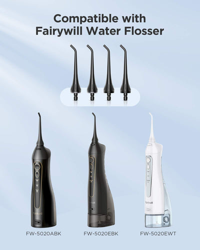 Water Flosser Tips 4PCs for Fairywill 5020E Water Flosser