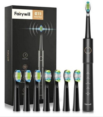 Fairywill Sonic Electric Toothbrush with 8 Brush Heads Model E11