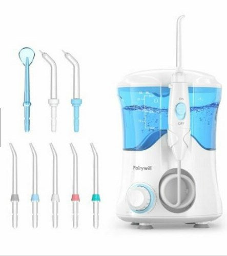 Fairywill Cordless Water Flosser Oral Irrigator Teeth Cleaner With 8 Jet Tips