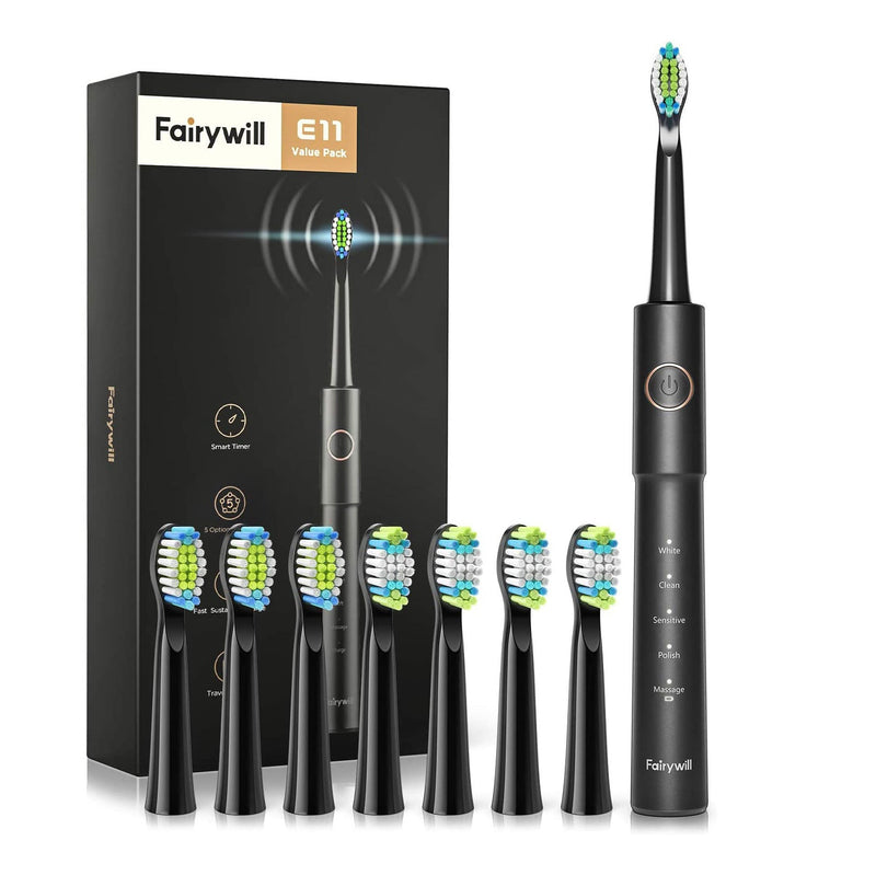 E11 Sonic Electric Toothbrush with 8 Bursh Heads