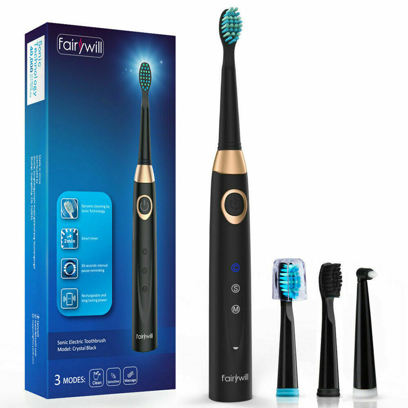 Fairywill Sonic 5 mode Rechargeable Electric Toothbrush waterproof IPX7 USB
