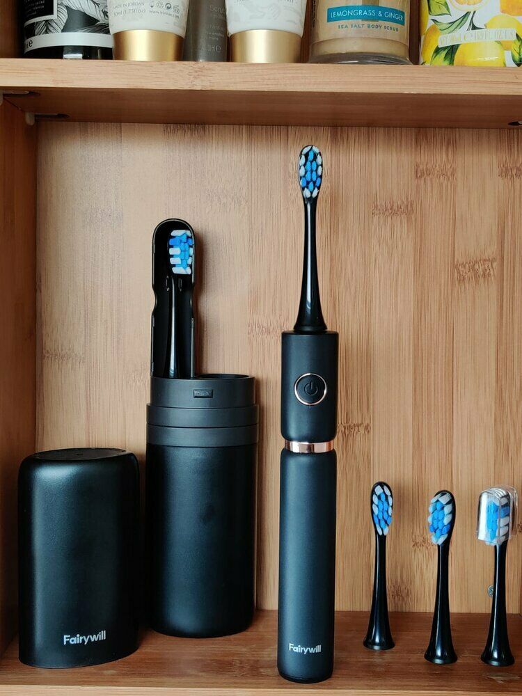 New 3 Mode Rechargeable sonic Electric Toothbrush With Travel Case 8 Heads
